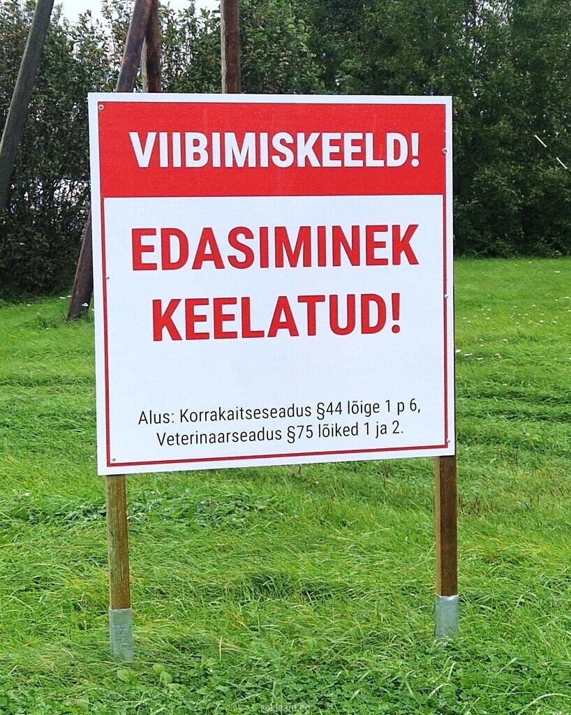 Viibimiskeeld hoiatussilt
