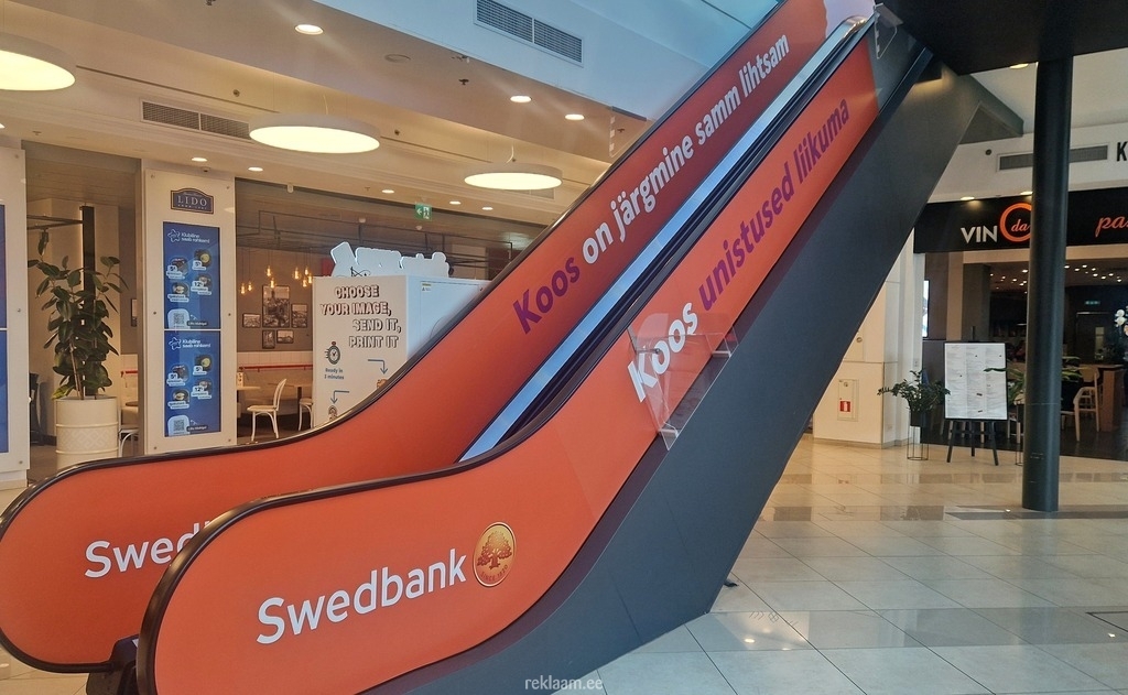Swedbank eskalaatori kleebis