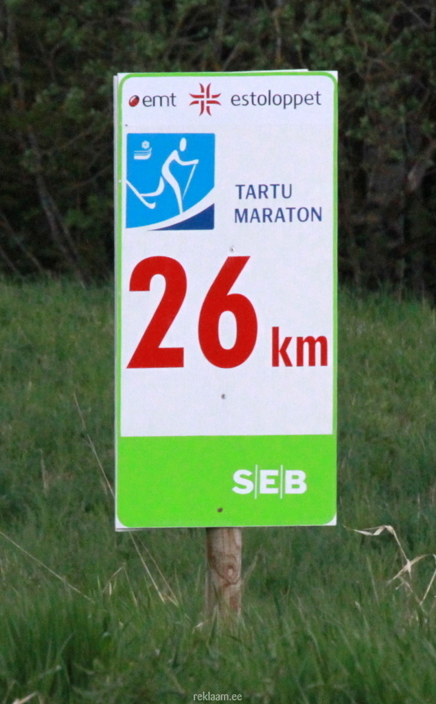 Tartu Maraton - kilomeetritähis