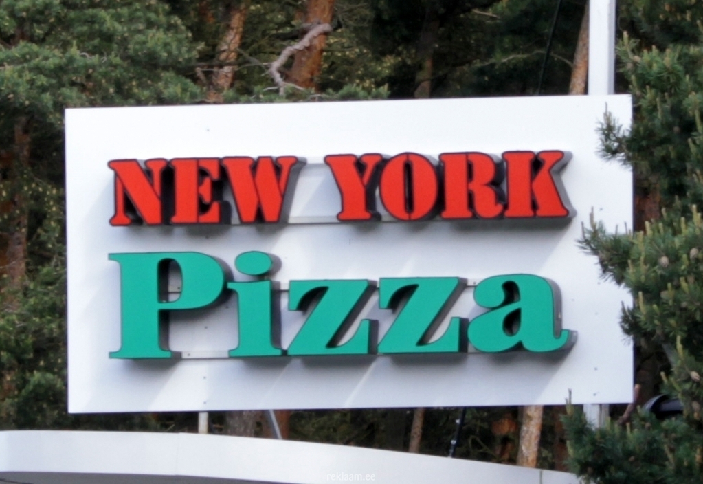 New York Pizza valgusreklaam tähed 