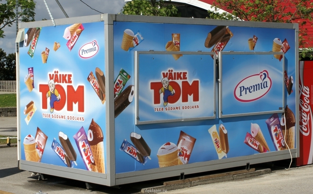Premia jäätisekioski reklaam kleebised