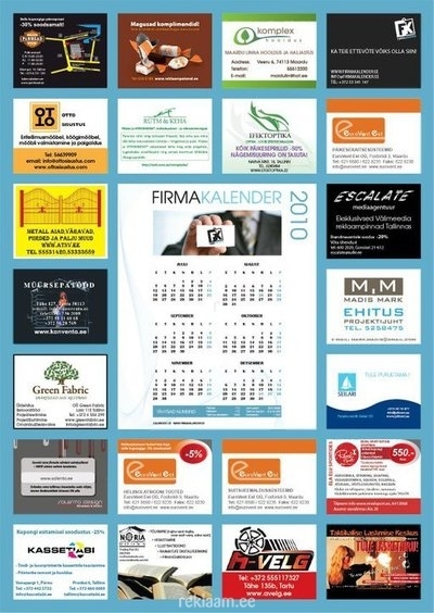 Firmakalender 2010 II poolaasta kalender