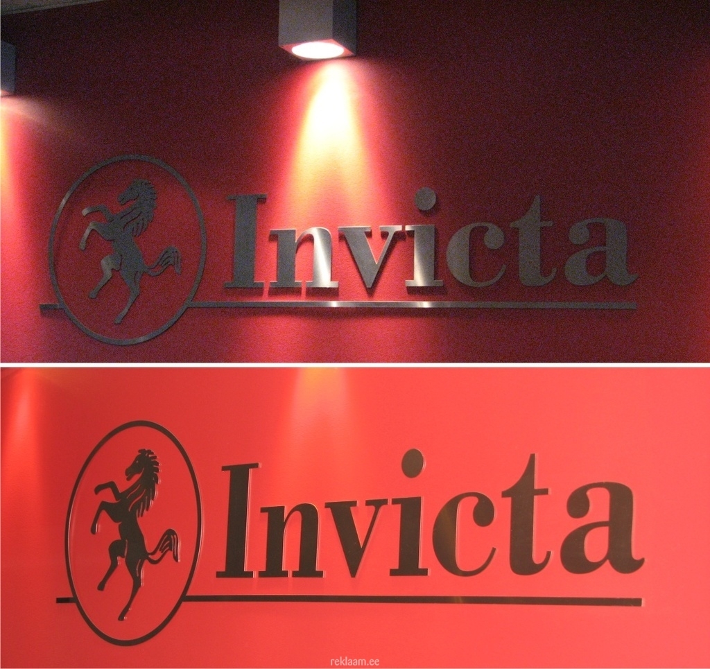 Roostevabaterasest freesitud Invicta logo