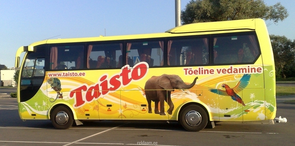 Taisto Bussid - kleebisreklaam bussile