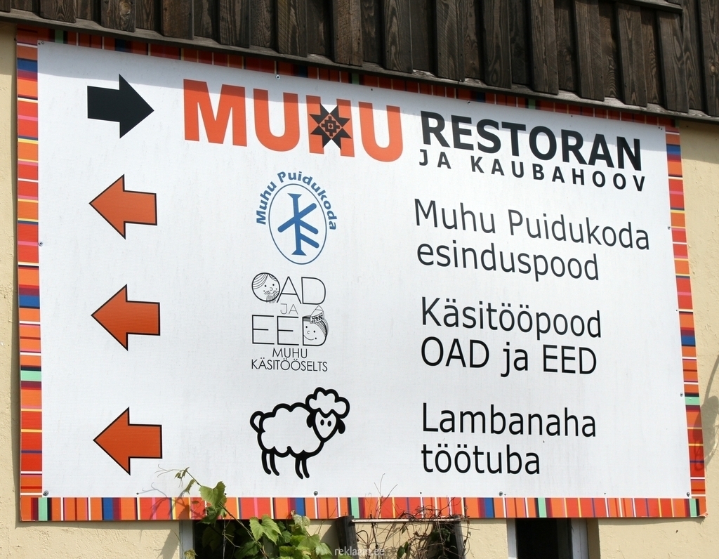 Muhu restorani reklaambanner