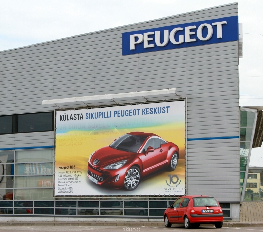 Peugeot reklaamplagu ja reklaamtähed