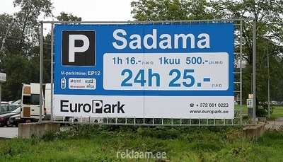 Euro Park reklaamkonstruktsioon