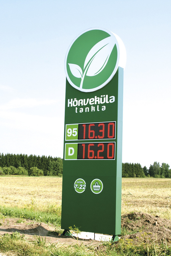 Kõrveküla tankla hinnapost