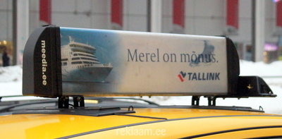 Tallinki reklaam takso katusel