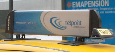 Netpoint reklaam takso katusel