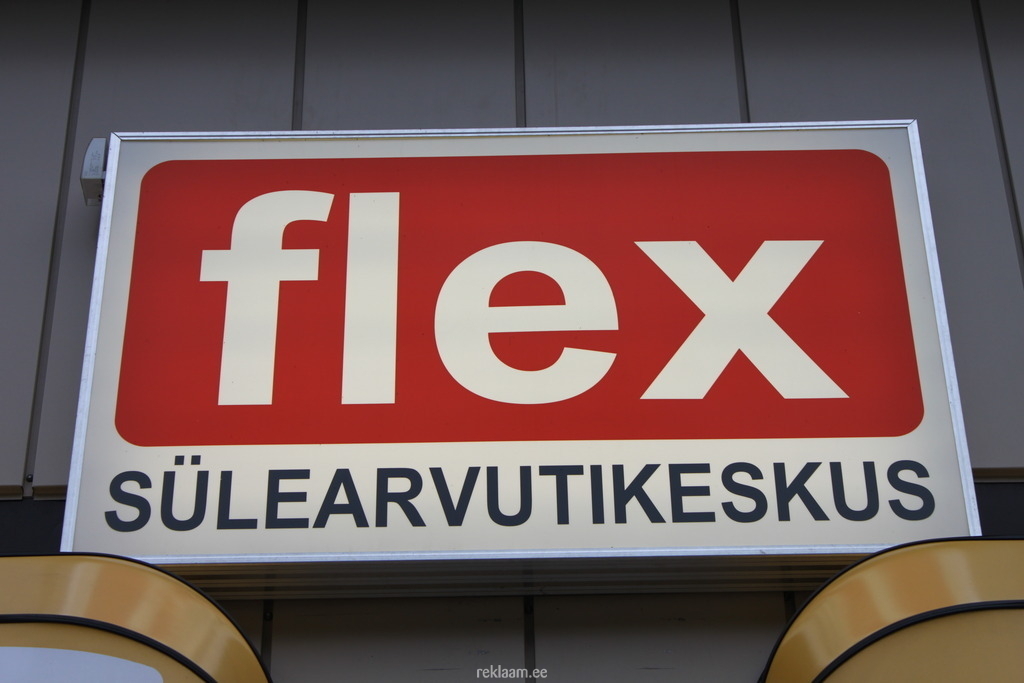 Flex sülearvutikeskus valgusreklaam