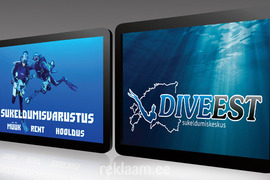 Sukeldumiskeskuse reklaamkleebised