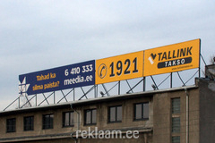 Tallink Takso reklaamkonstruktsioon katusel