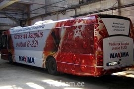 Maxima reklaambuss Kohtla-Järvel