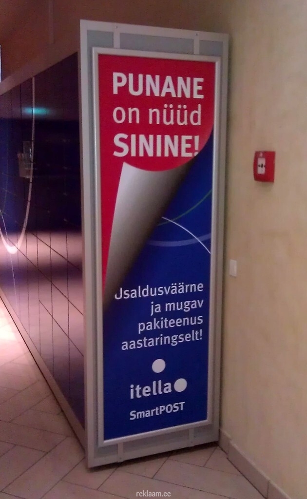 Itella Smartpost reklaamtahvel