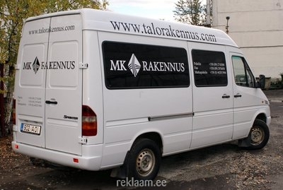 MK Rakennus - KLEEBISREKLAAM autole 