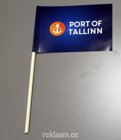 Tallinna Sadamale trükitud ja valmistatud reklaamlipud, mis hea inimestele jagada. Teiel poolel Eesti lipp. 