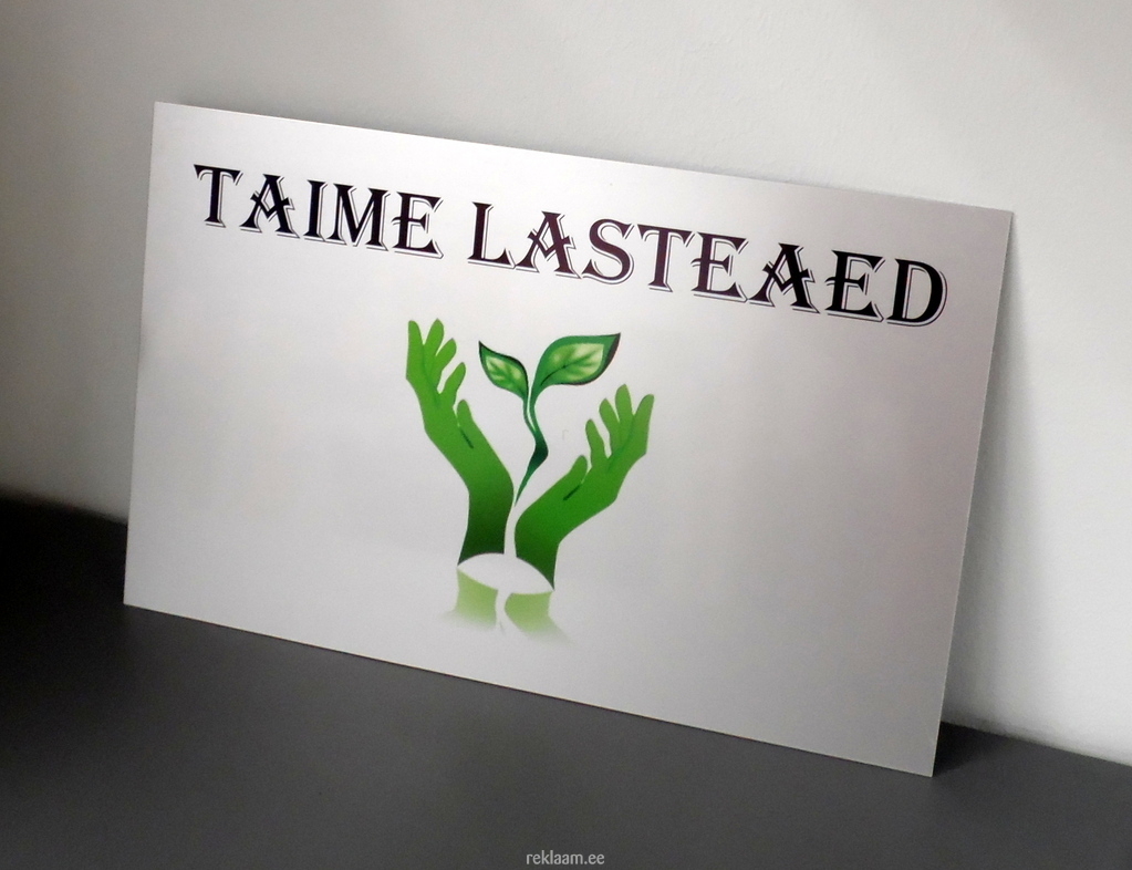 Taime Lasteaed alumiiniumist fassaadisilt 