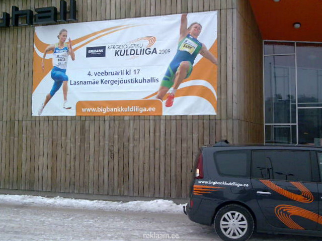 Kuldliiga 2009 reklaamplagu seinal