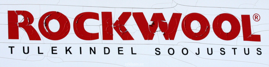 Rockwool kleebisreklaam aknal