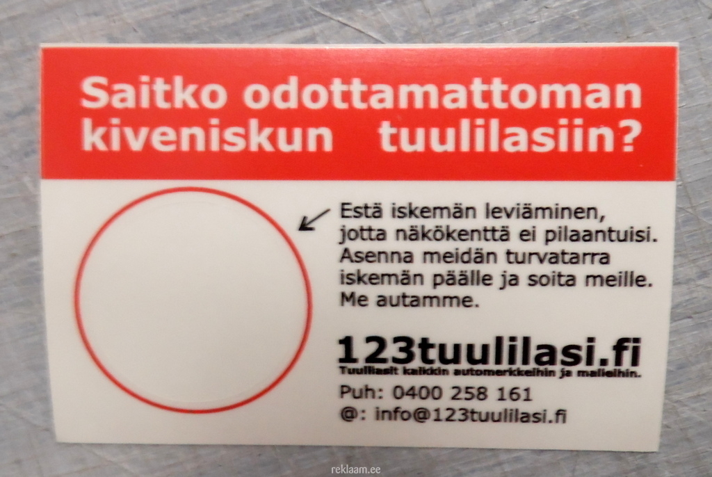 Tuulilasi kleebis