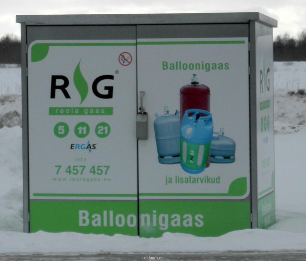 Reola Gaas reklaamkleebised plekist kapil