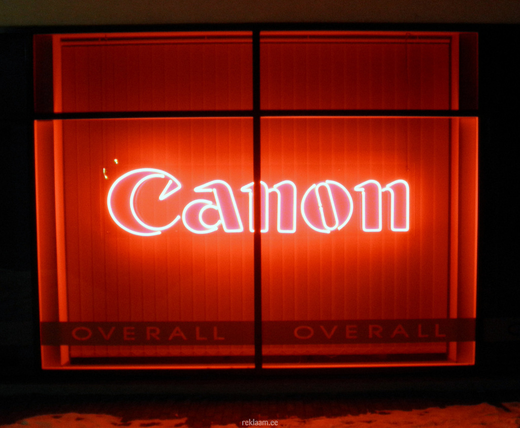 Canon neoonreklaam