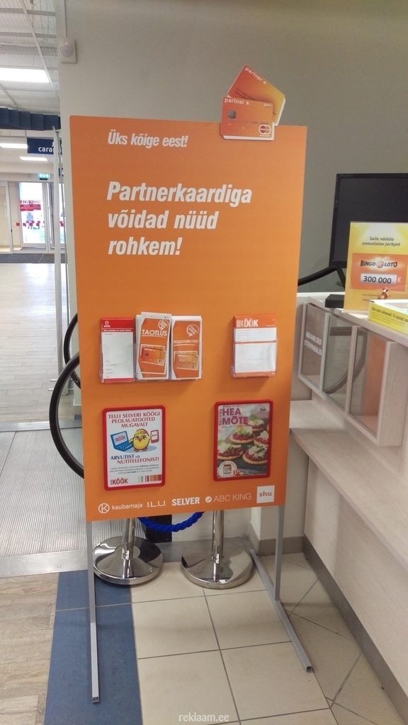 Partnerkaart reklaamplakat jalgadel