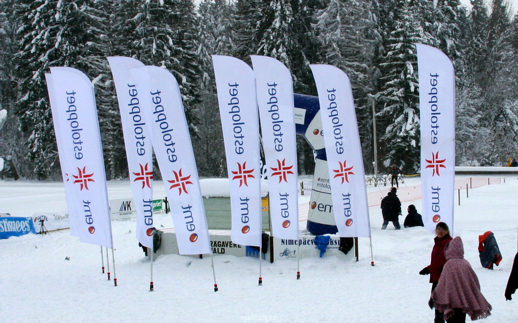 EMT reklaam - Lipud Mõedaku suusamaratonil