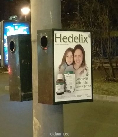 Hedelix reklaam prügikastil