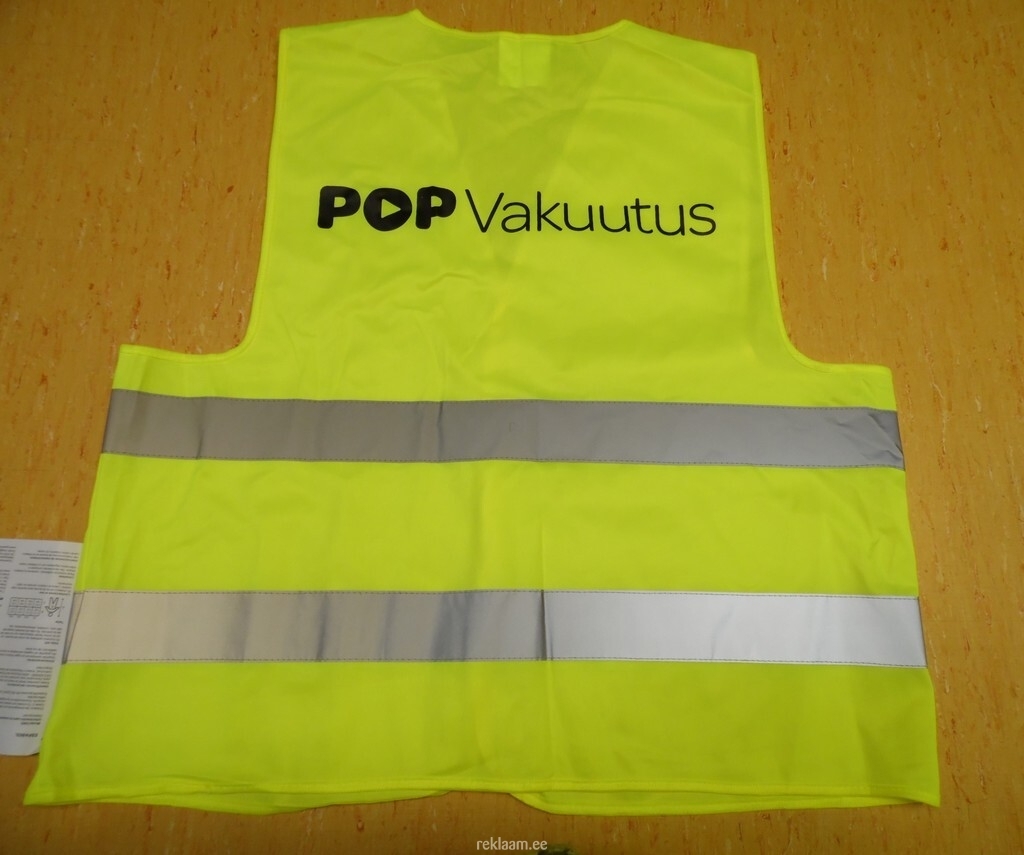 Ohutusvest logoga - POP Vakuutus