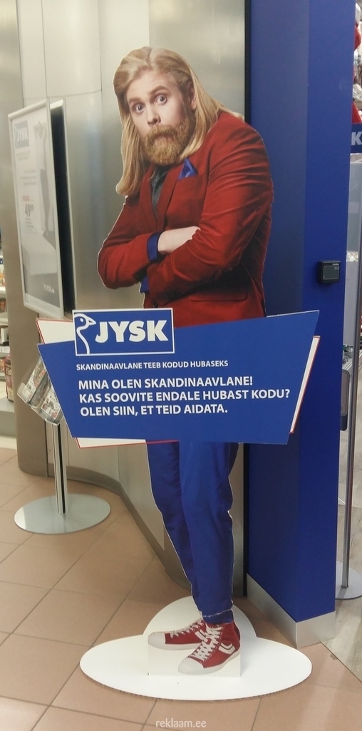 Erikujuline kahepoolne reklaam - Jysk