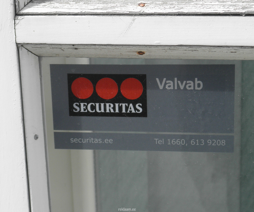 Securitas - turvafirma aknakleebis