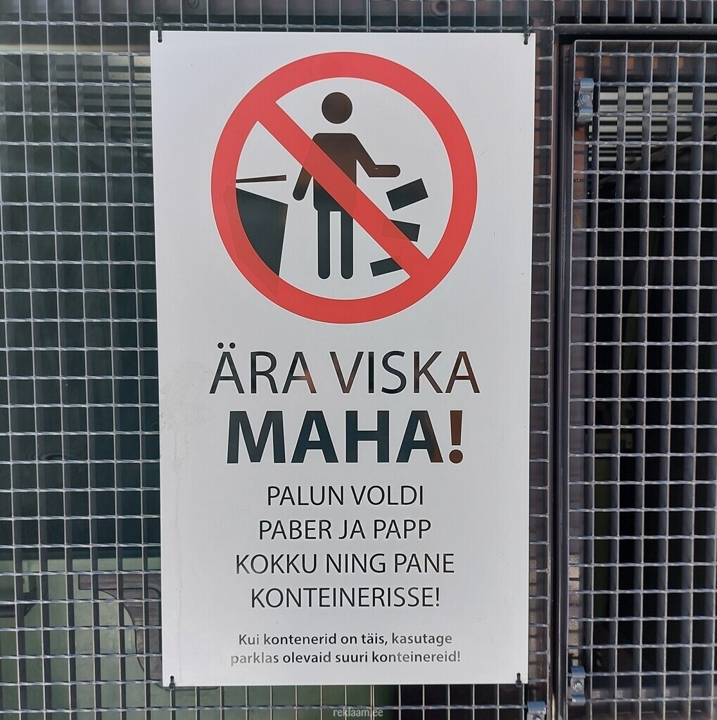 Hoiatussilt Ära Viska Maha