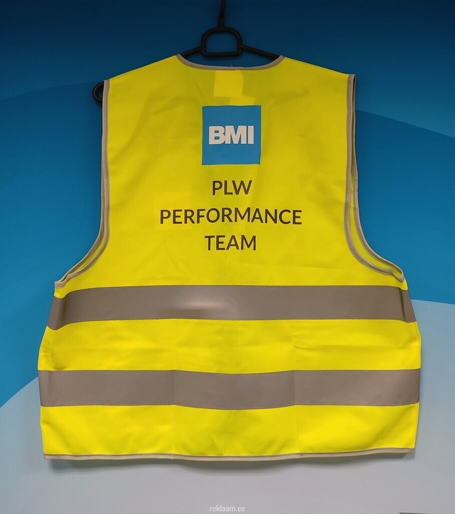 BMI logoga helkurvest